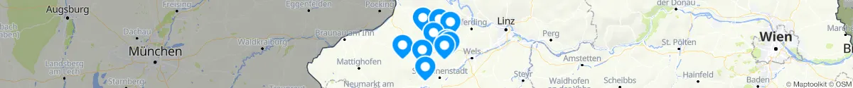 Map view for Pharmacies emergency services nearby Kallham (Grieskirchen, Oberösterreich)